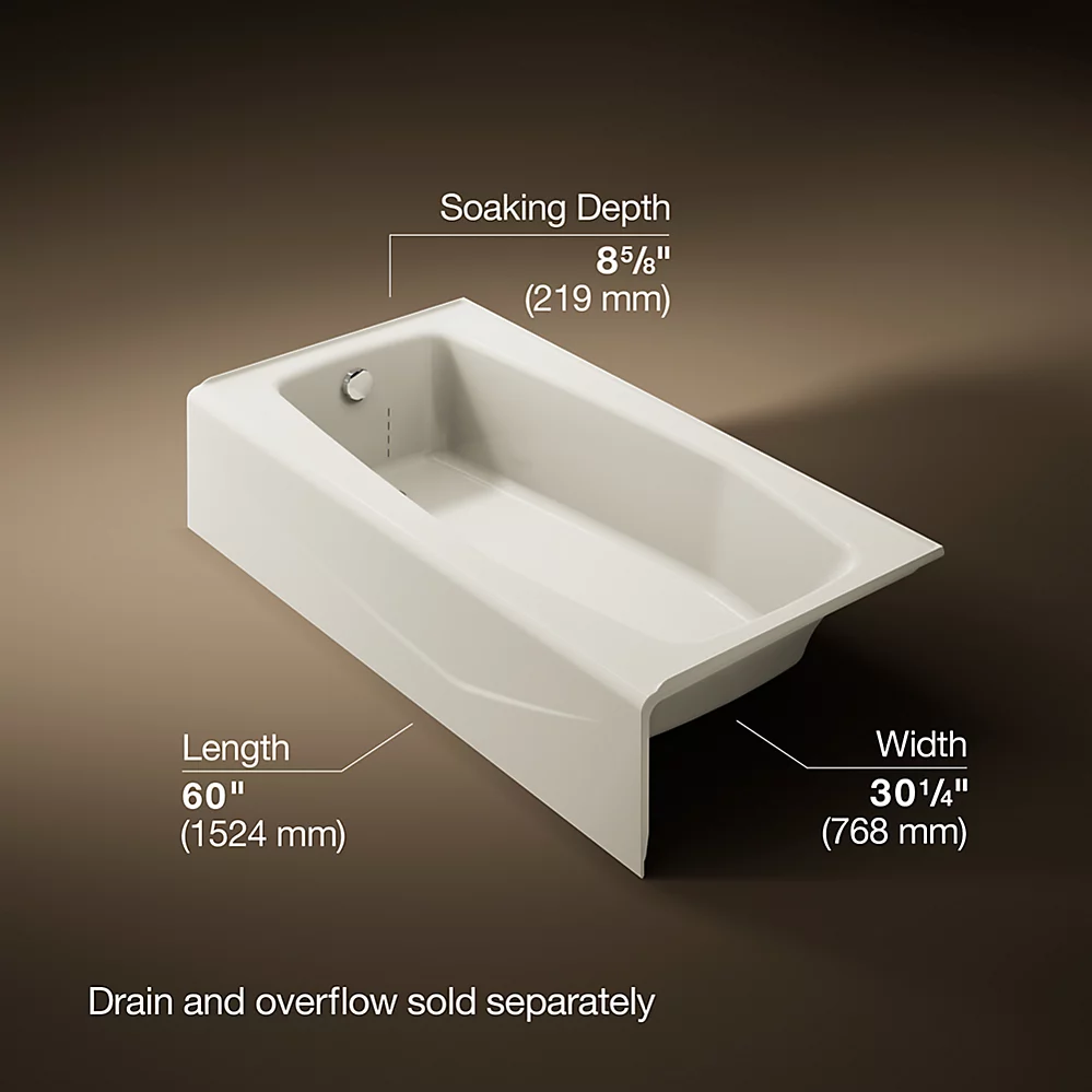 Kohler 715-96 Villager 5' Bath/Left