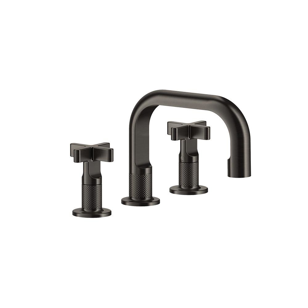Gessi 58111 Inciso Three Hole Basin Mixer With Spout Chrome 1