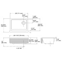 Kohler 7251-0 Whitehaven Hayridge 30 Apron Sink