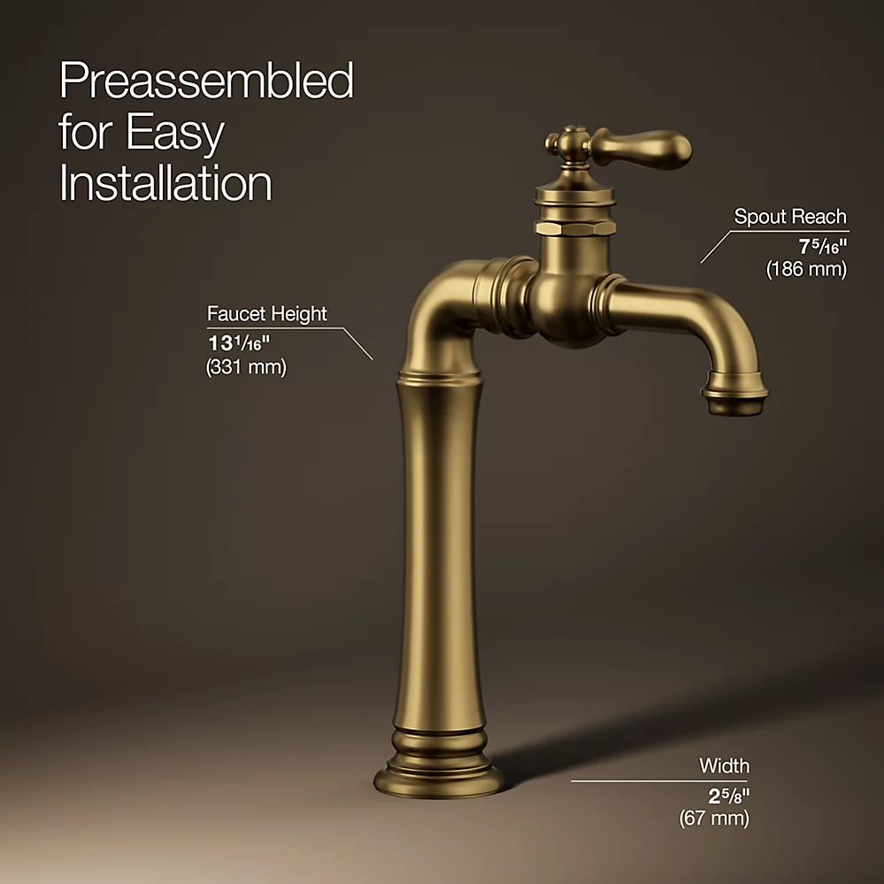 Kohler 72763-9M-2MB Artifacts Gentlemen'S Lavatory Faucet