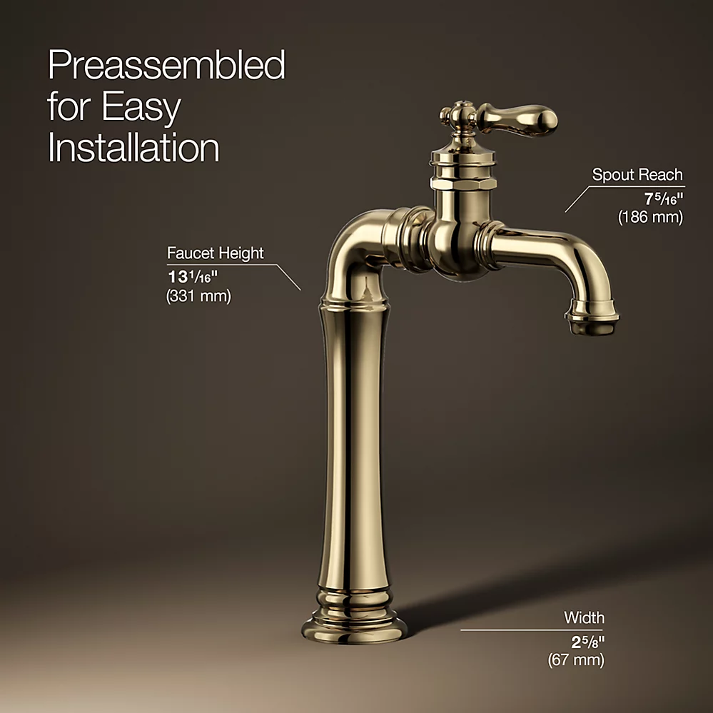 Kohler 72763-9M-AF Artifacts Gentlemen'S Lav Faucet