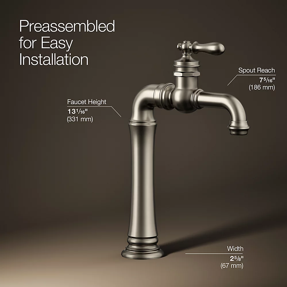 Kohler 72763-9M-BN Artifacts Gentlemen'S Lav Faucet