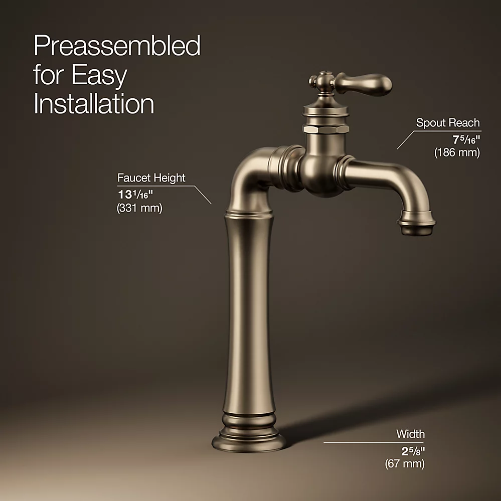 Kohler 72763-9M-BV Artifacts Gentlemen'S Lav Faucet