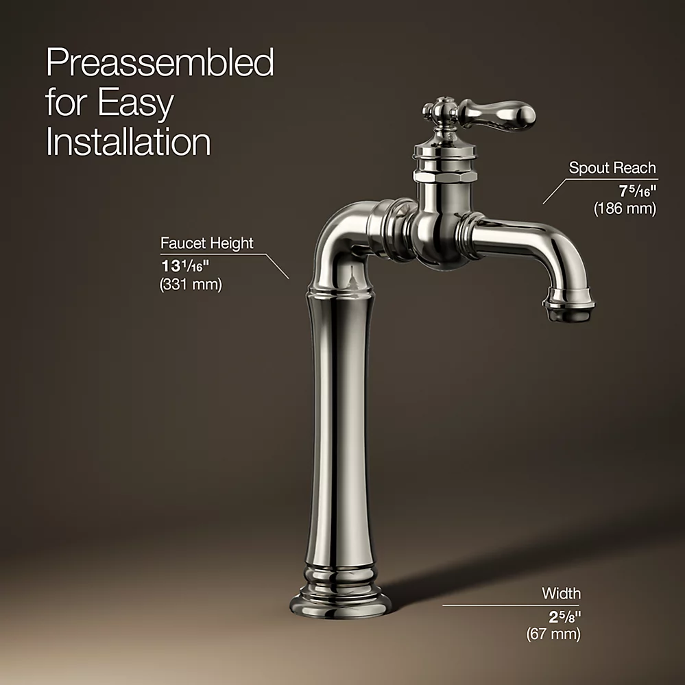 Kohler 72763-9M-SN Artifacts Gentlemen'S Lav Faucet