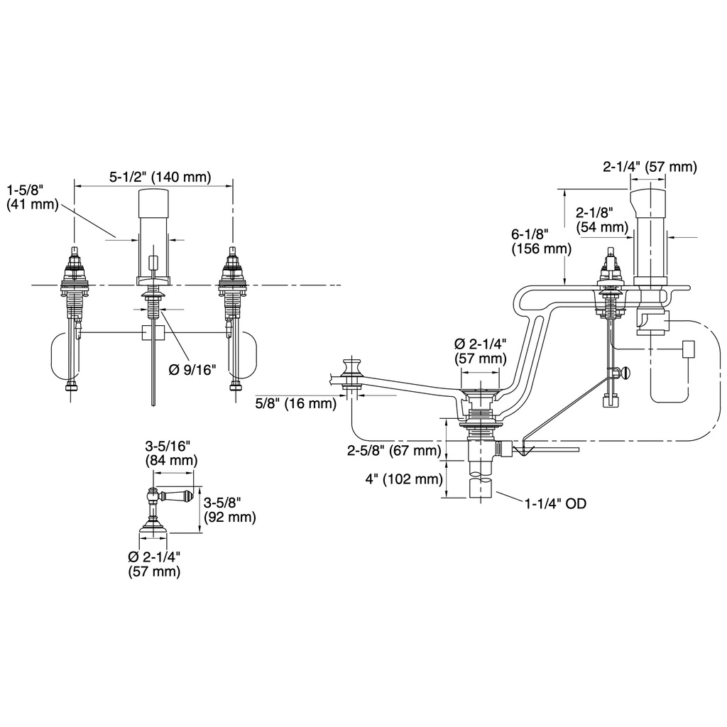 Kohler 72765-4-BN Artifacts Widespread Bidet, Lvr Hdl
