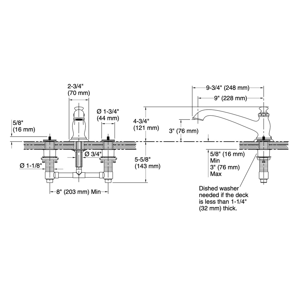 Kohler 72777-BN Artifacts Dm Bath Spout, Flare
