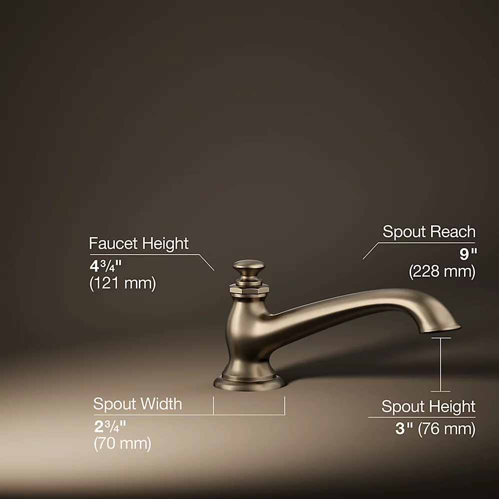 Kohler 72777-BV Artifacts Dm Bath Spout, Flare