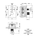 Gessi 58236 Inciso 3 Way Thermostatic Diverter And Volume Control Chrome 2