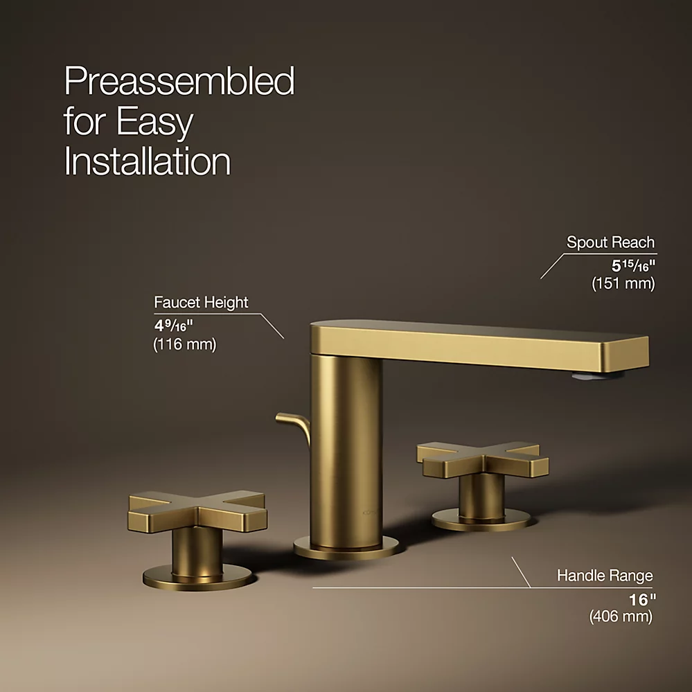 Kohler 73060-3-2MB Composed Widespread Faucet Cross