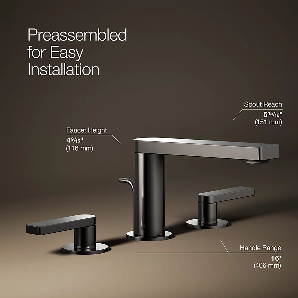 Kohler 73060-4-TT Composed Widespread Faucet, Lever