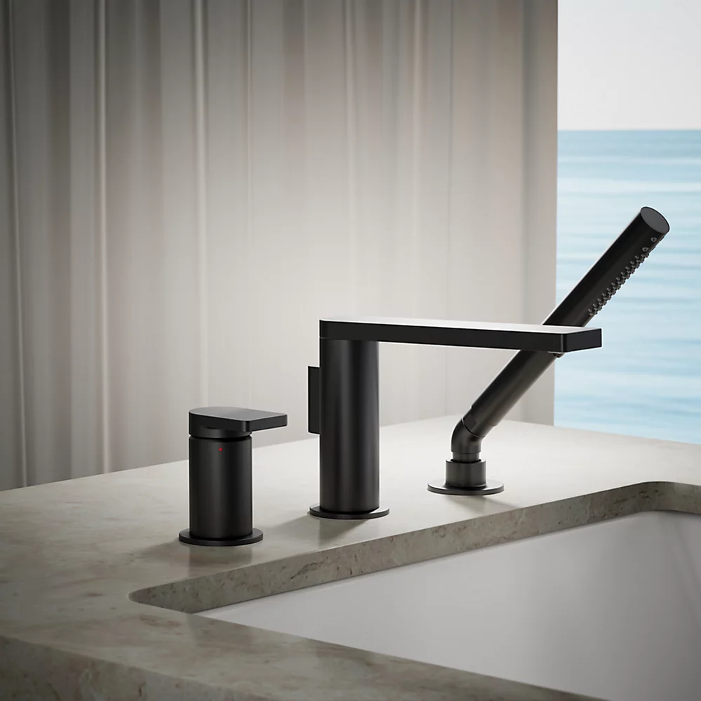 Kohler 73078-4-BL Composed 3Hole Bath Filler W/ Handshower