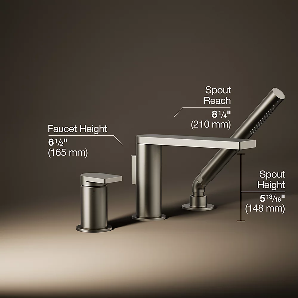 Kohler 73078-4-BN Composed 3 Hle Bath Filler & Handshower
