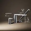 Kohler 73078-4-CP Composed 3 Hole Bath Filler & Handshower