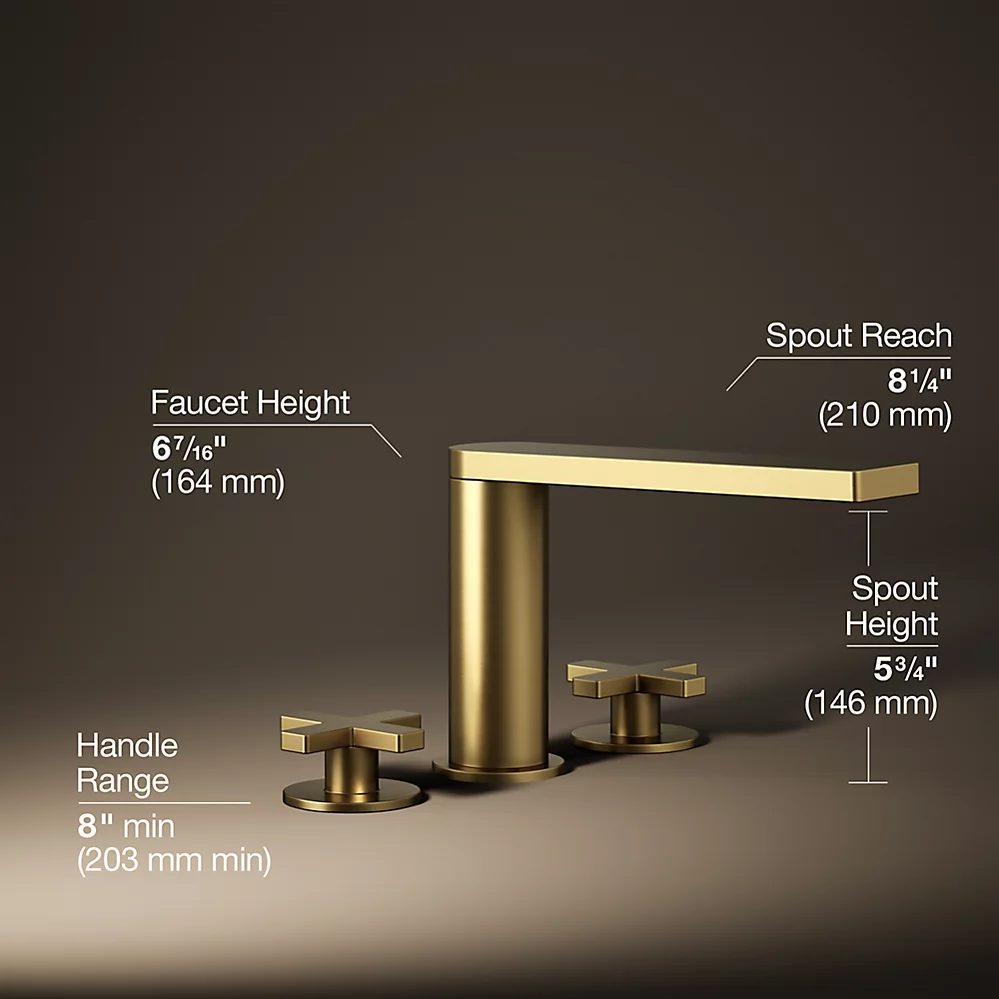 Kohler 73081-3-2MB Composed Deck Mount Bath Faucet Cross