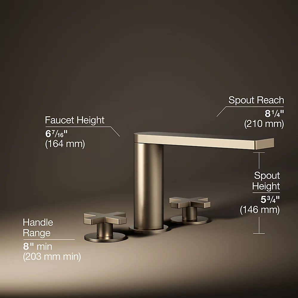 Kohler 73081-3-BV Composed Deck-Mount Bath Faucet Cross