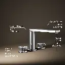 Kohler 73081-3-CP Composed Deck-Mount Bath Faucet, Cross