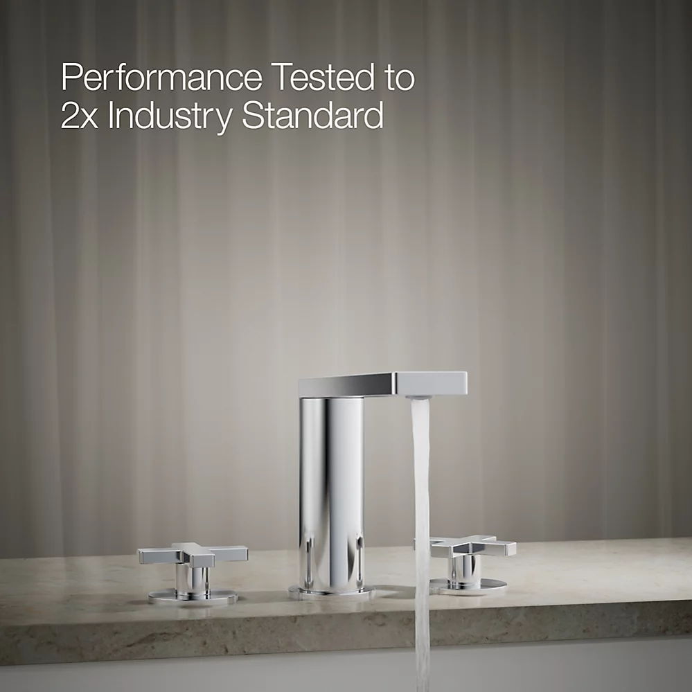 Kohler 73081-3-CP Composed Deck-Mount Bath Faucet, Cross