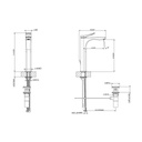 Gessi 59009 Rilievo Tall Single Lever Washbasin Mixer Chrome 2