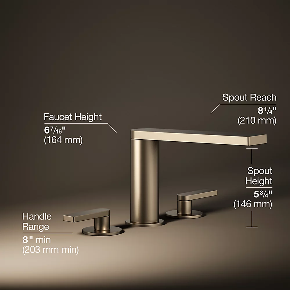 Kohler 73081-4-BV Composed Deck-Mount Bath Faucet Lever