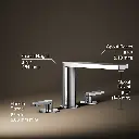 Kohler 73081-4-CP Composed Deck-Mount Bath Faucet, Lever