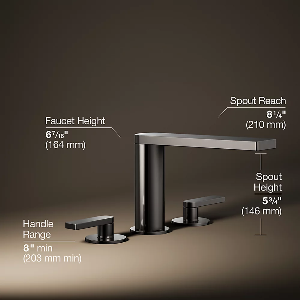 Kohler 73081-4-TT Composed Deck-Mount Bath Faucet, Lever