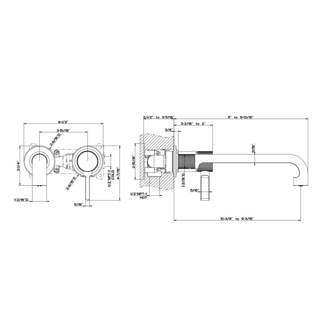 Gessi 58089 Inciso Wall Mounted Mixer Trim Chrome 2