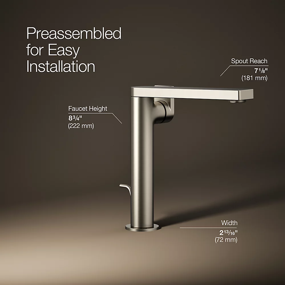 Kohler 73168-4-BN Composed Tall Single-Hdl Faucet Lever