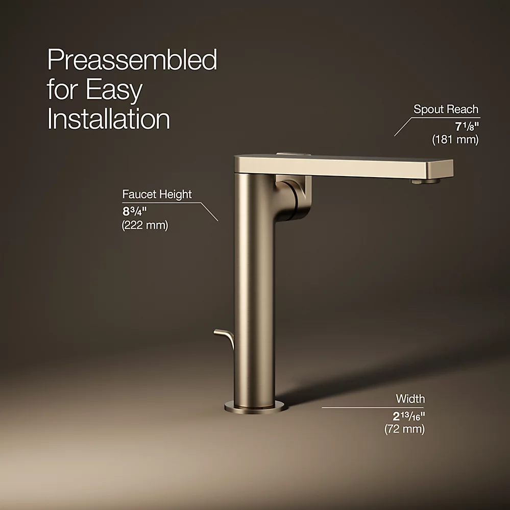 Kohler 73168-4-BV Composed Tall Single-Hdl Faucet Lever