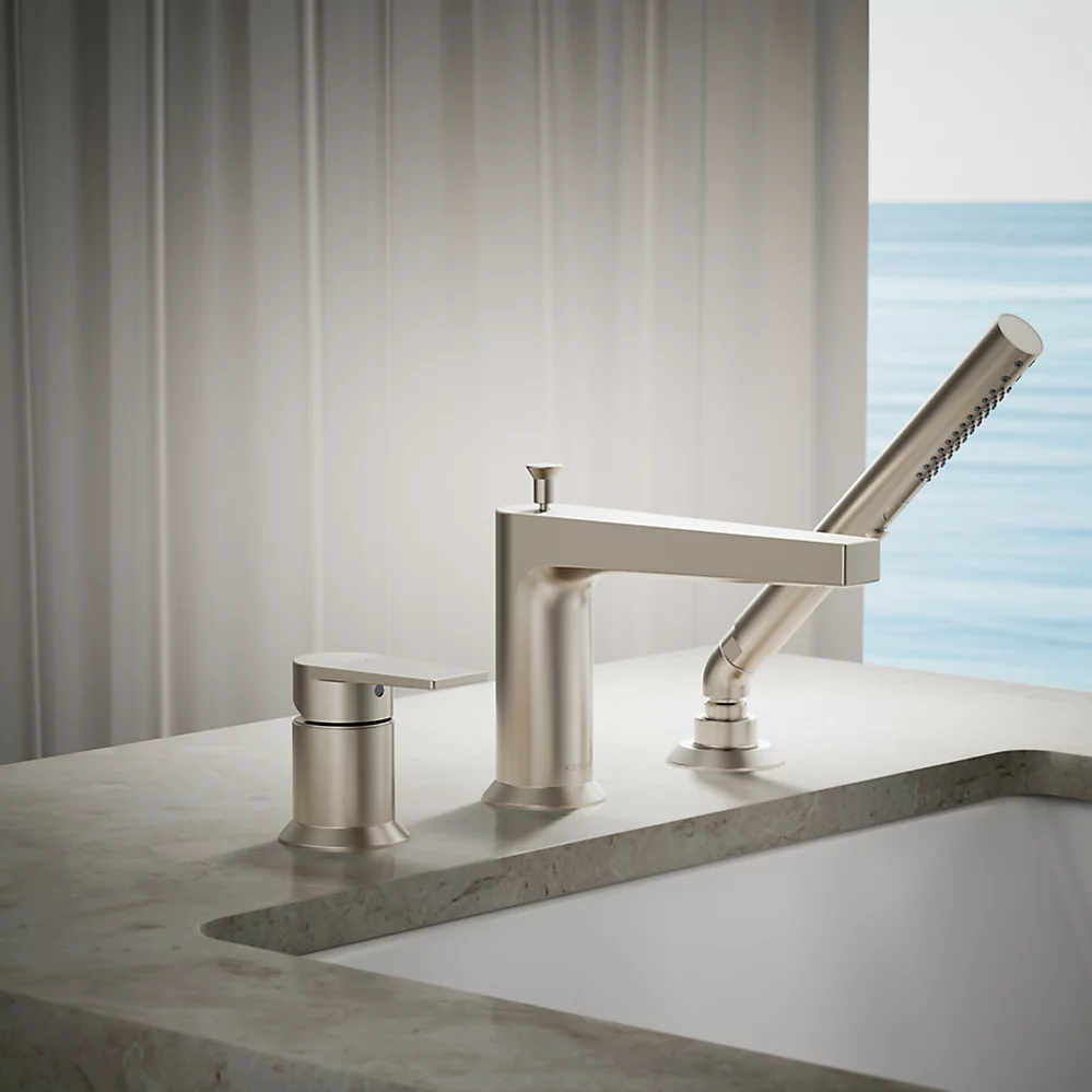 Kohler 74032-4-BN Taut 3Hole Bath Filler W/Handshower