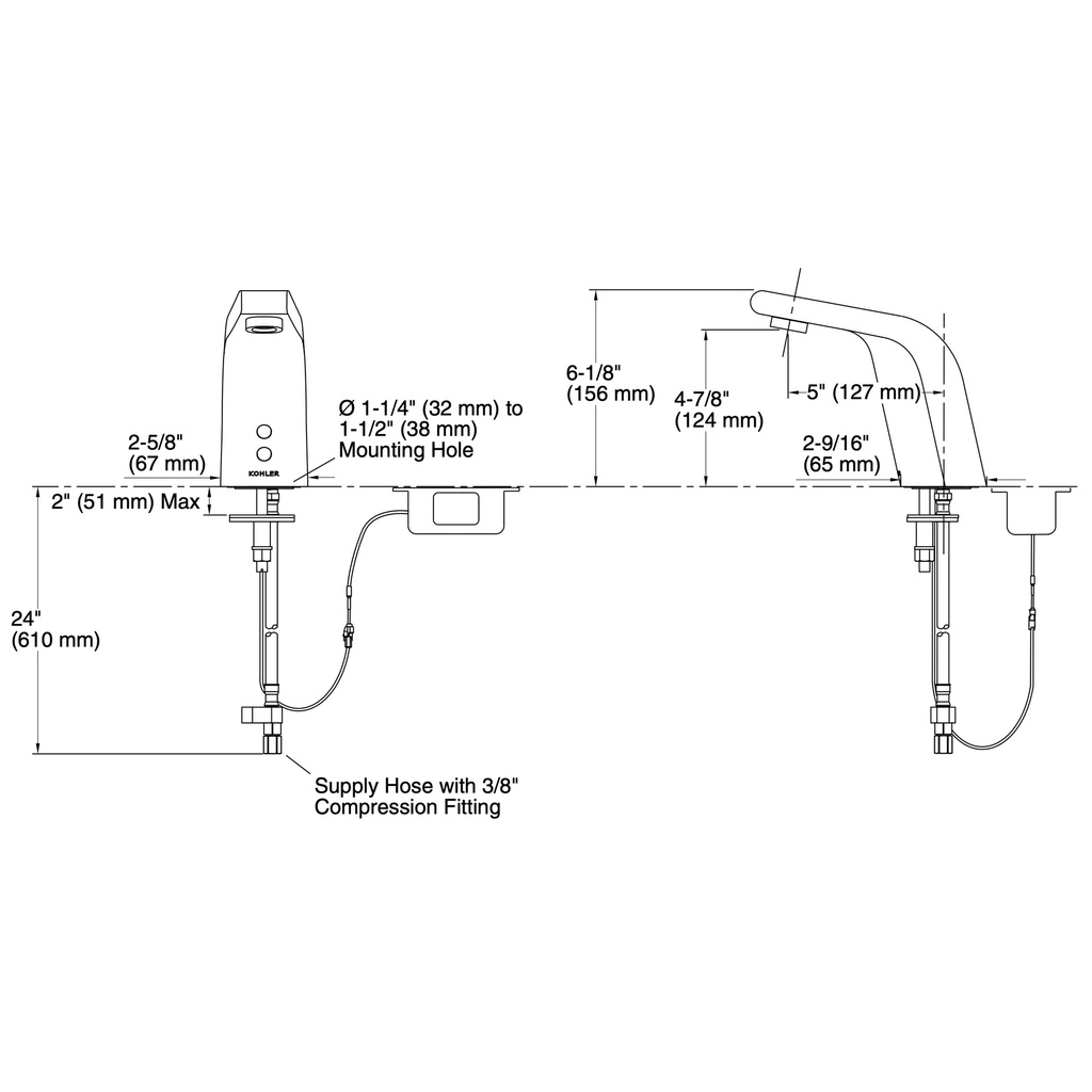 Kohler 7514-VS Sculpted Insight Dm Faucet