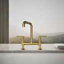 Kohler 7547-4-2MB Purist Deck-Mount Bridge Faucet