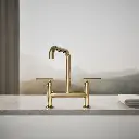 Kohler 7547-4-AF Purist Deck-Mount Bridge Faucet
