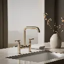 Kohler 7547-4-BV Purist Deck-Mount Bridge Faucet