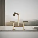 Kohler 7547-4-BV Purist Deck-Mount Bridge Faucet
