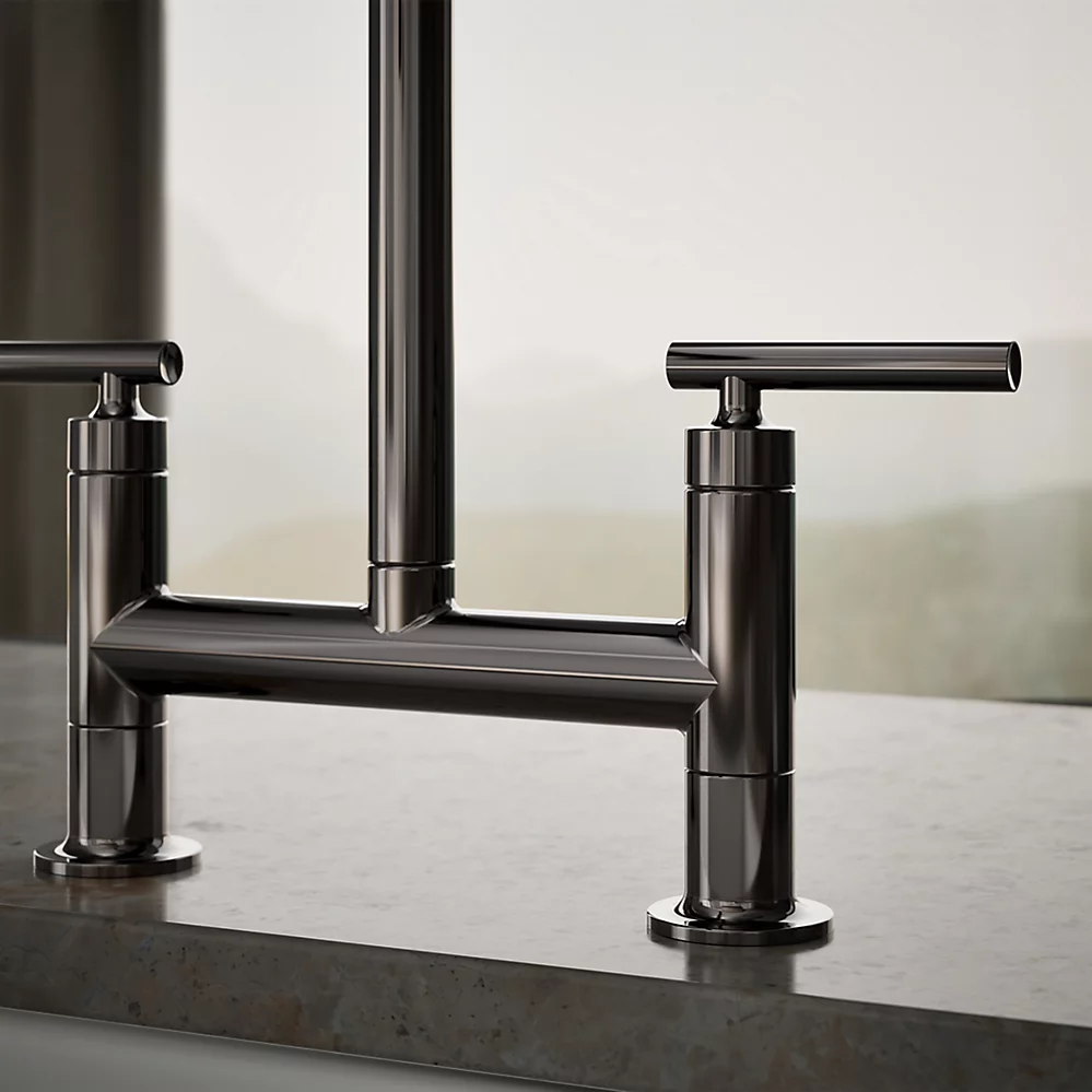 Kohler 7547-4-TT Purist Deck-Mount Bridge Faucet