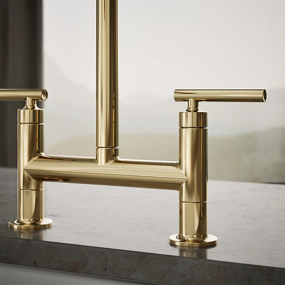 Kohler 7548-4-AF Purist Deck-Mount Bridge Fct,W/Spray