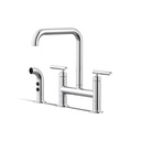 Kohler 7548-4-CP Purist Deck-Mount Bridge Fct,W/Spray