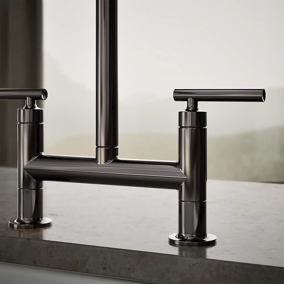 Kohler 7548-4-TT Purist Deck-Mount Bridge Fct,W/Spray
