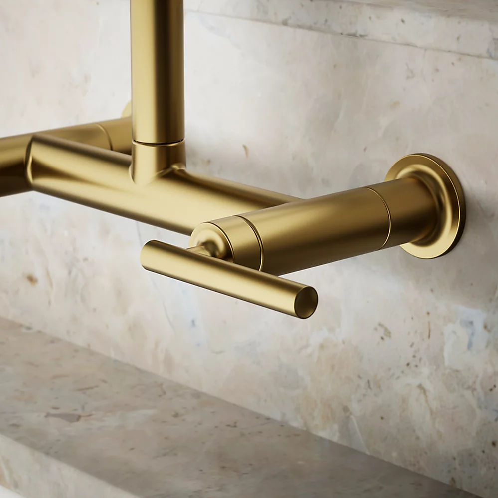 Kohler 7549-4-2MB Purist Wall-Mount Bridge Faucet