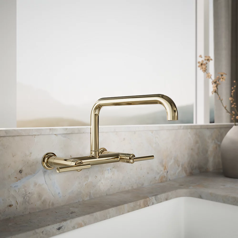 Kohler 7549-4-AF Purist Wall-Mount Bridge Faucet