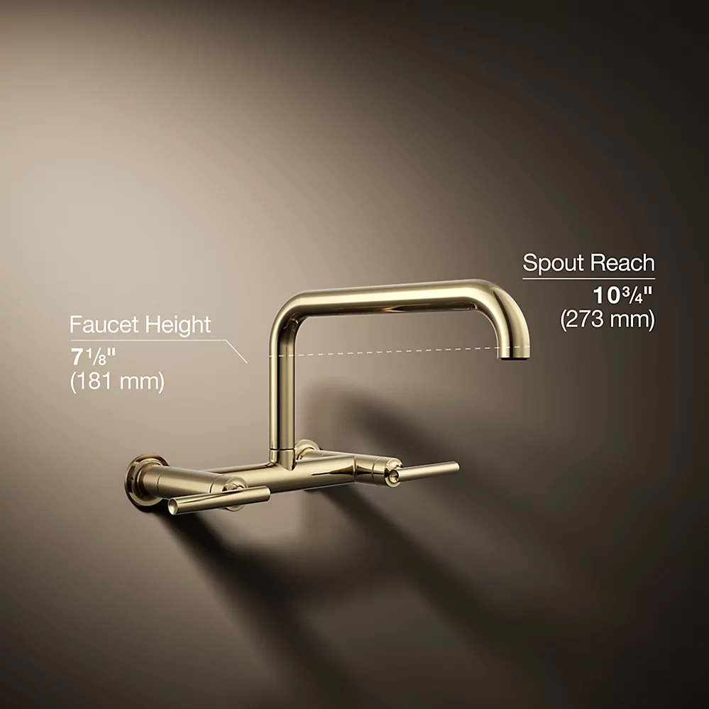 Kohler 7549-4-AF Purist Wall-Mount Bridge Faucet