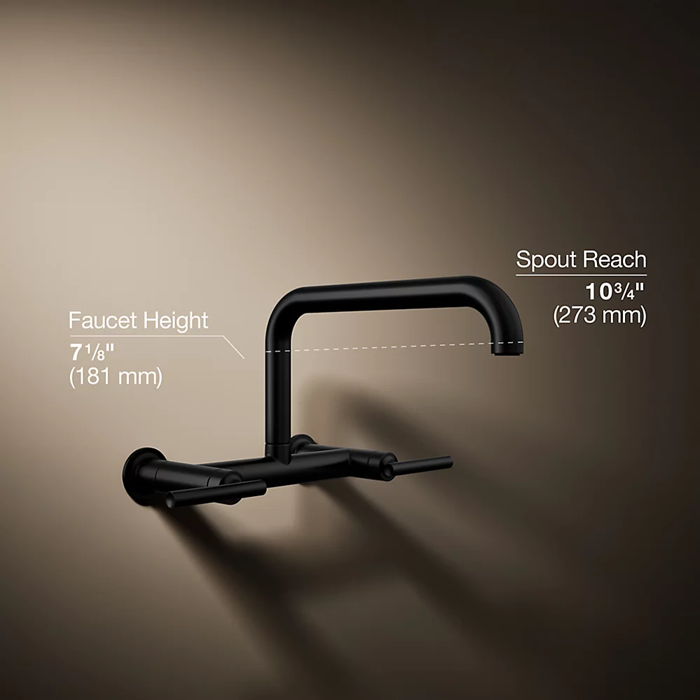 Kohler 7549-4-BL Purist Wall-Mount Bridge Faucet