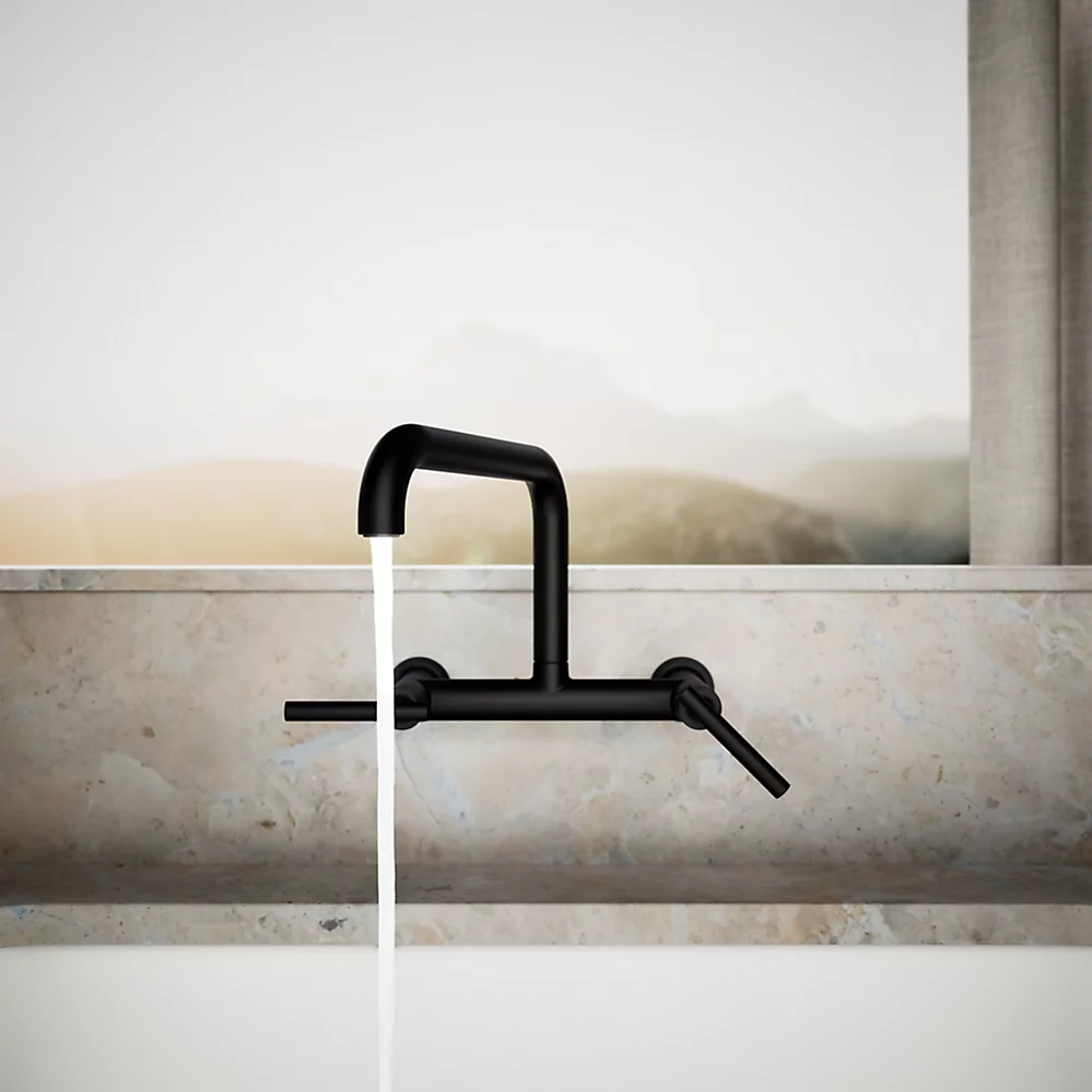 Kohler 7549-4-BL Purist Wall-Mount Bridge Faucet