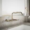 Kohler 7549-4-BV Purist Wall-Mount Bridge Faucet