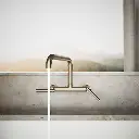 Kohler 7549-4-BV Purist Wall-Mount Bridge Faucet