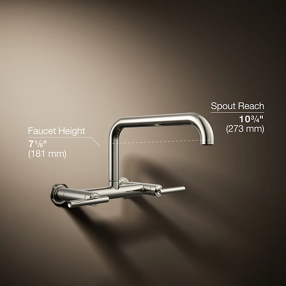 Kohler 7549-4-SN Purist Wall-Mount Bridge Faucet