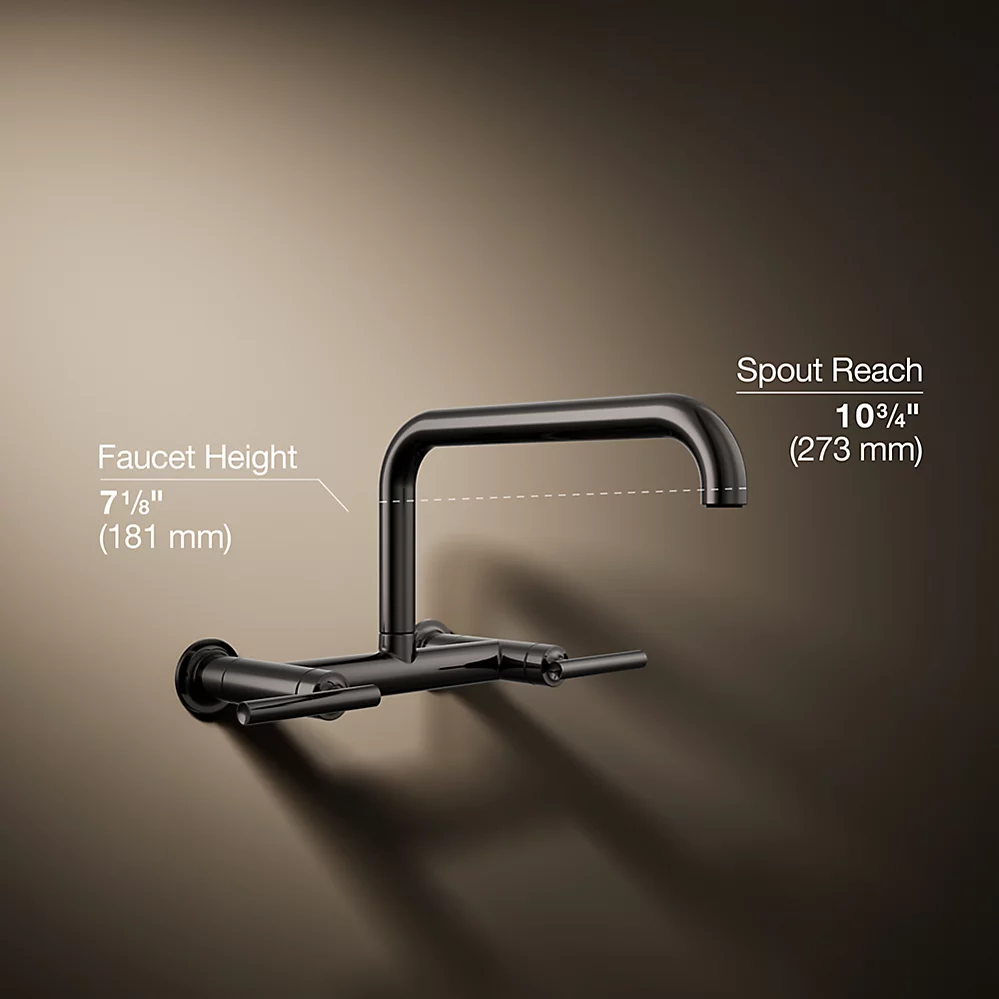 Kohler 7549-4-TT Purist Wall-Mount Bridge Faucet