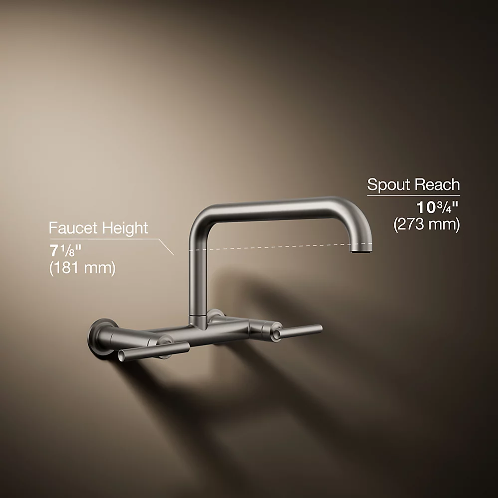 Kohler 7549-4-VS Purist Wall-Mount Bridge Faucet
