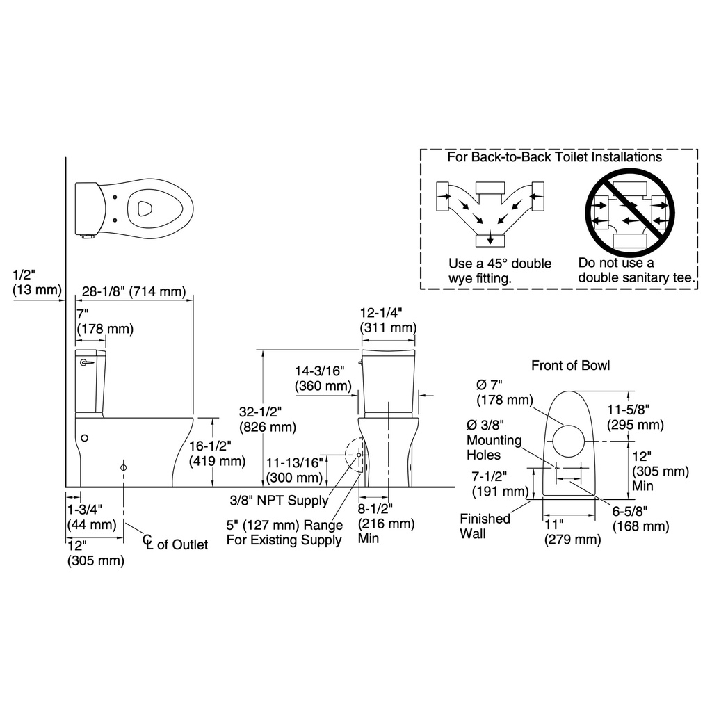 Kohler 75790-7 Persuade Curv 2-Piece Toilet, Eb