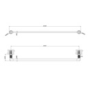 Gessi 58505 Inciso 32 Wall Mounted Towel Bar Chrome 2